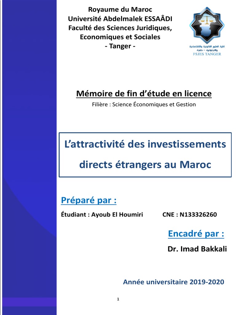 Attractivité des IDE au Maroc | PDF | Maroc | Économie énergétique