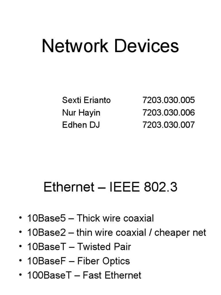 Network Devices PDF