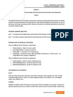 Module 1 - Financial Statements Presentation and Preparation PDF