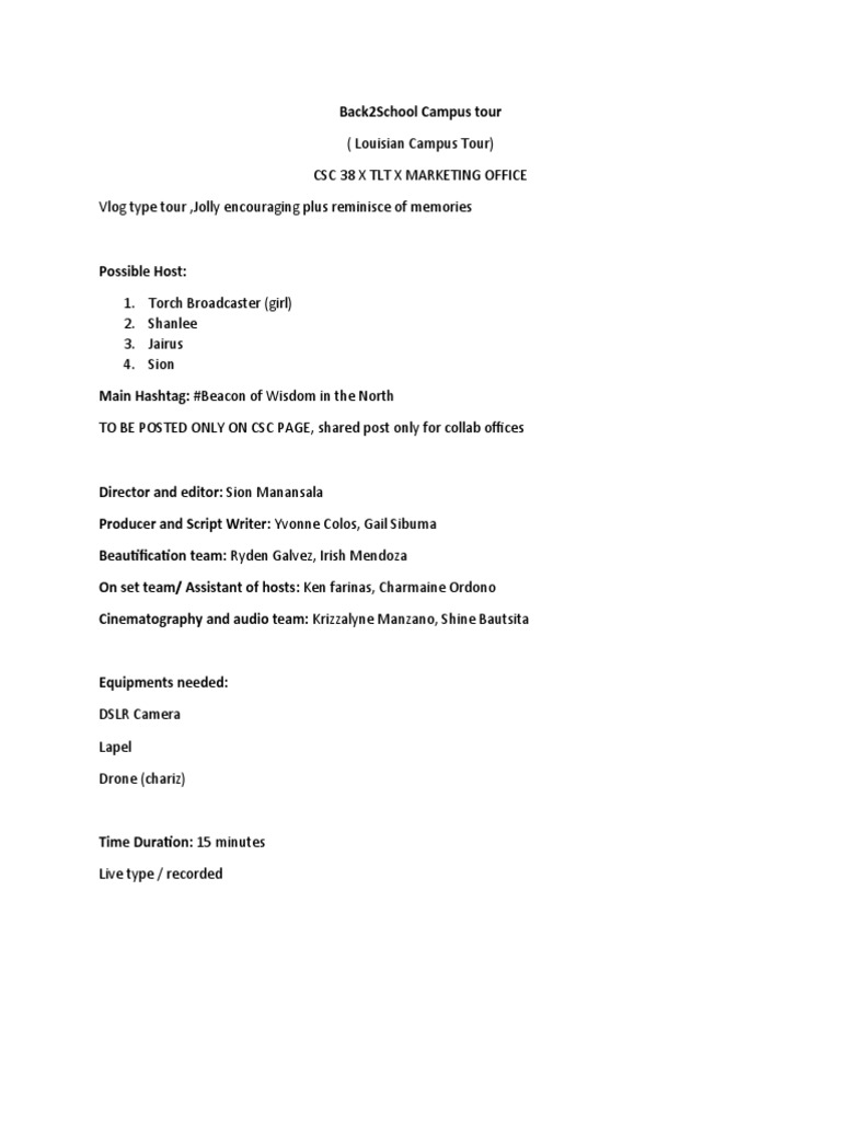 Campus Tour | PDF