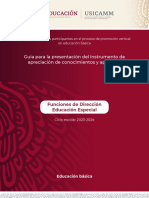 Guía para La Presentación Del Instrumento de Apreciación de Conocimientos y Aptitudes. Director (A) Educación Especial