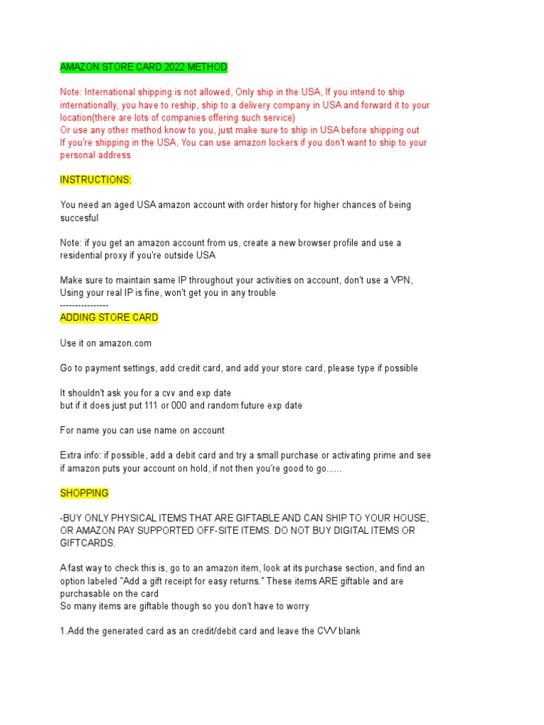 Amazon store card 2022 method pdf credit card banking technology