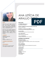 Perfil profissional de Ana Letícia de Araujo Ortiz