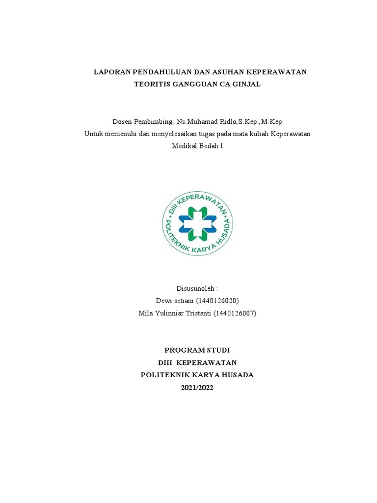 Panduan Kanker Ginjal untuk Perawat | PDF