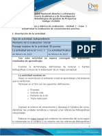 Guía de Actividades y Rúbrica de Evaluación - Unidad 1 - Fase 1 - Desarrollar La Evaluación de Conocimientos Previos
