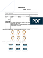 Evaluación de Matemática La Hora Cuarto Básico