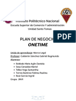 Plan de Negocios. ONETIME