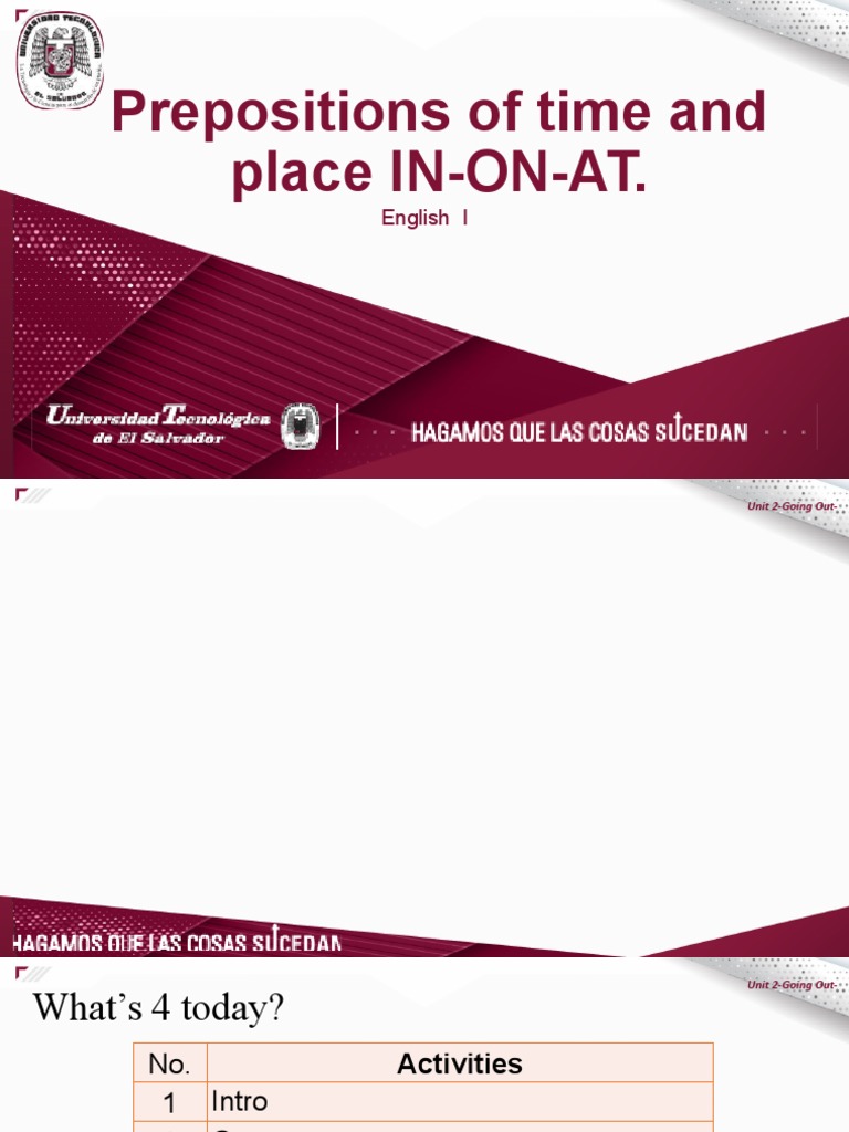 2 4 Prepositions In On At Pdf