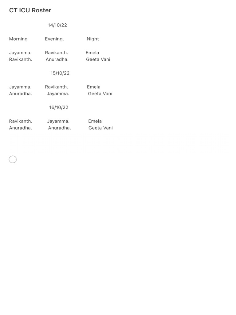 Staff Schedule Meaning
