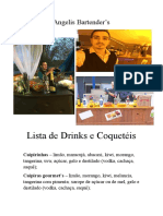 Lista de Drinks e Coquetéis Angelis Bartender