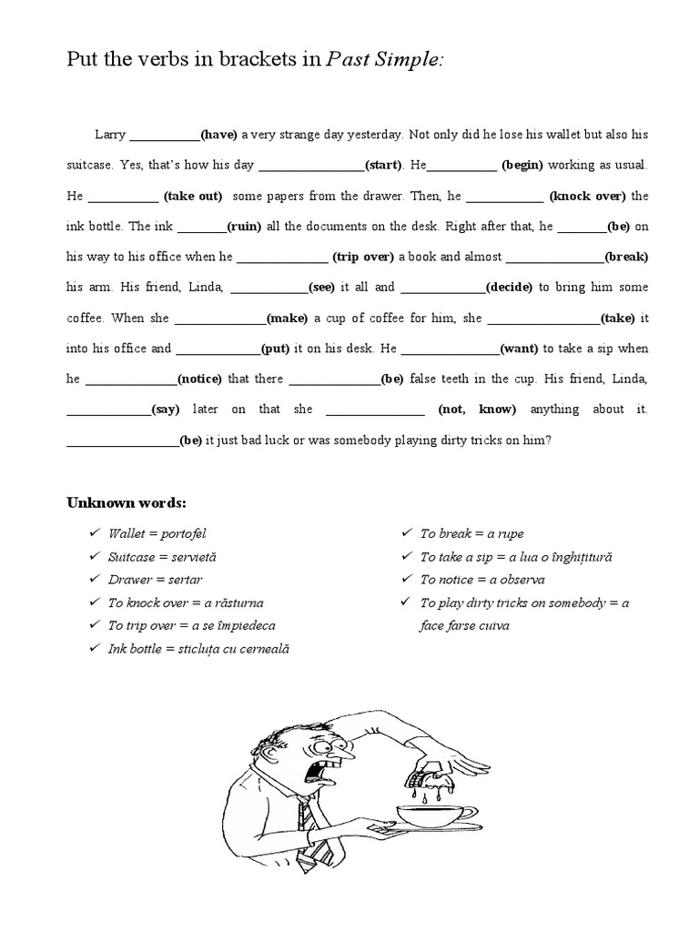 LARRY Simple Past Tense Funny Story - 116684 | PDF