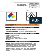 Hoja de Seguridad Alcohol Antiseptico PDF