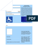 Modelul de Card Legitimatie de Parcare Pentru Persoanele Cu Handicap