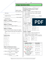 Interger Operations Notes Sheet