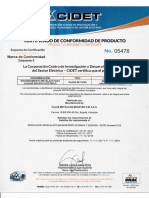 Cert de Conf de Producto 05478