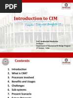 Lecture 1-2, Introduction To CIM, Dr. Janakarajan Ramkumar