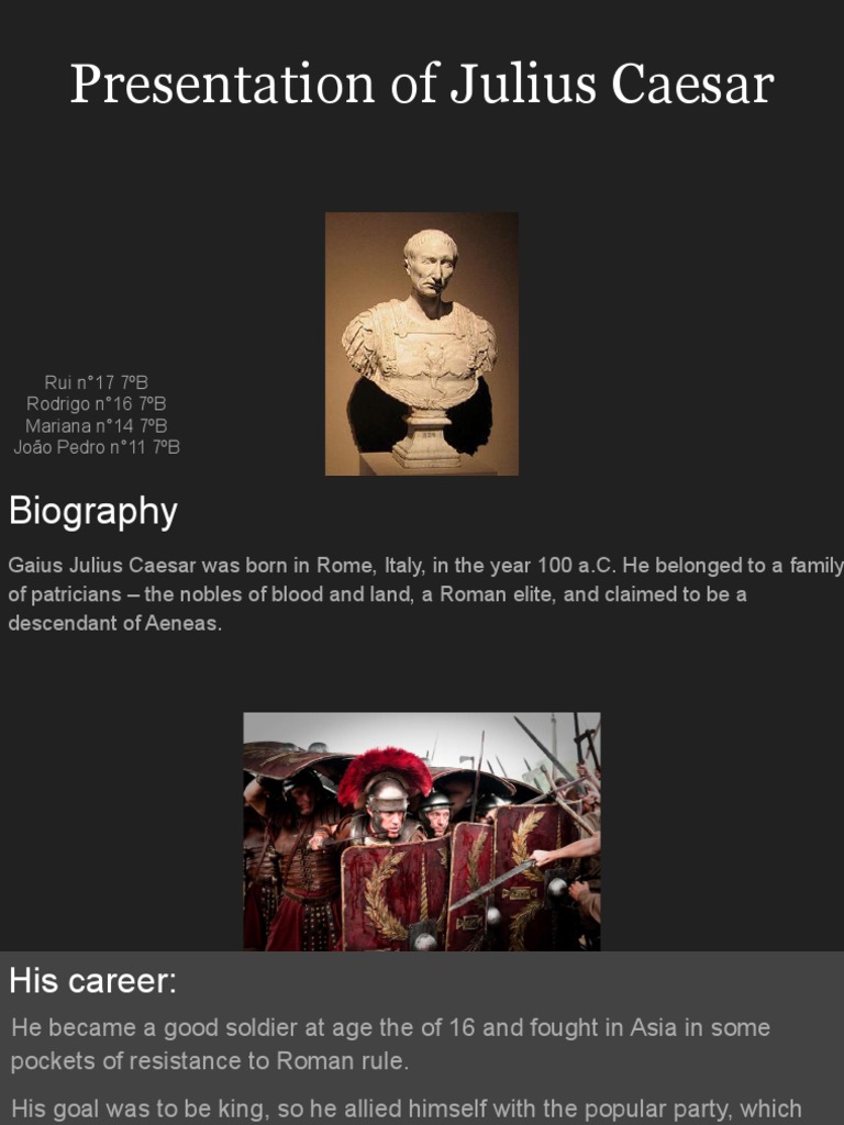 Presentation of Julius Caesar PDF | PDF