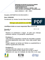 AD1 - Matemática Na Educação 2 - 2020.2 - AUMENTADA - Atualizada