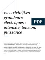 Électricité - Les Grandeurs Électriques - Intensité, Tension, Puissance - Wikilivres