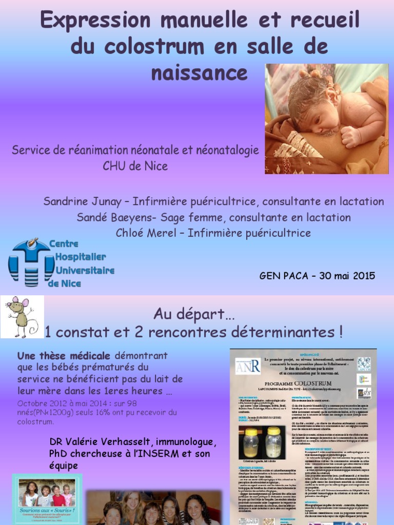 Recueil de Colostrum en Naissance | PDF | Allaitement | Spécialités ...