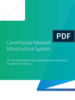 Commscope Network Infrastructure System: 25 Year Extended Product and Application Warranty ("System Warranty")