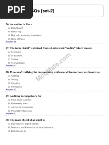 Auditing Solved MCQs (Set-2) PDF