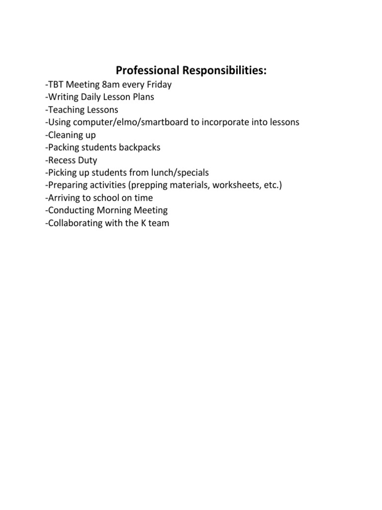 Professional Responsibilities PDF