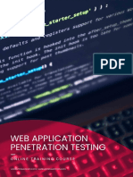 Web Application Penetration Testing Course Content