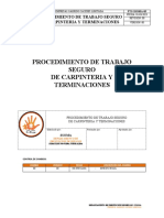 Procedimiento de Trabajo Seguro de Carpinteria Y Terminaciones