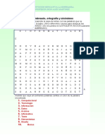 Sopa de letras y corrección ortográfica