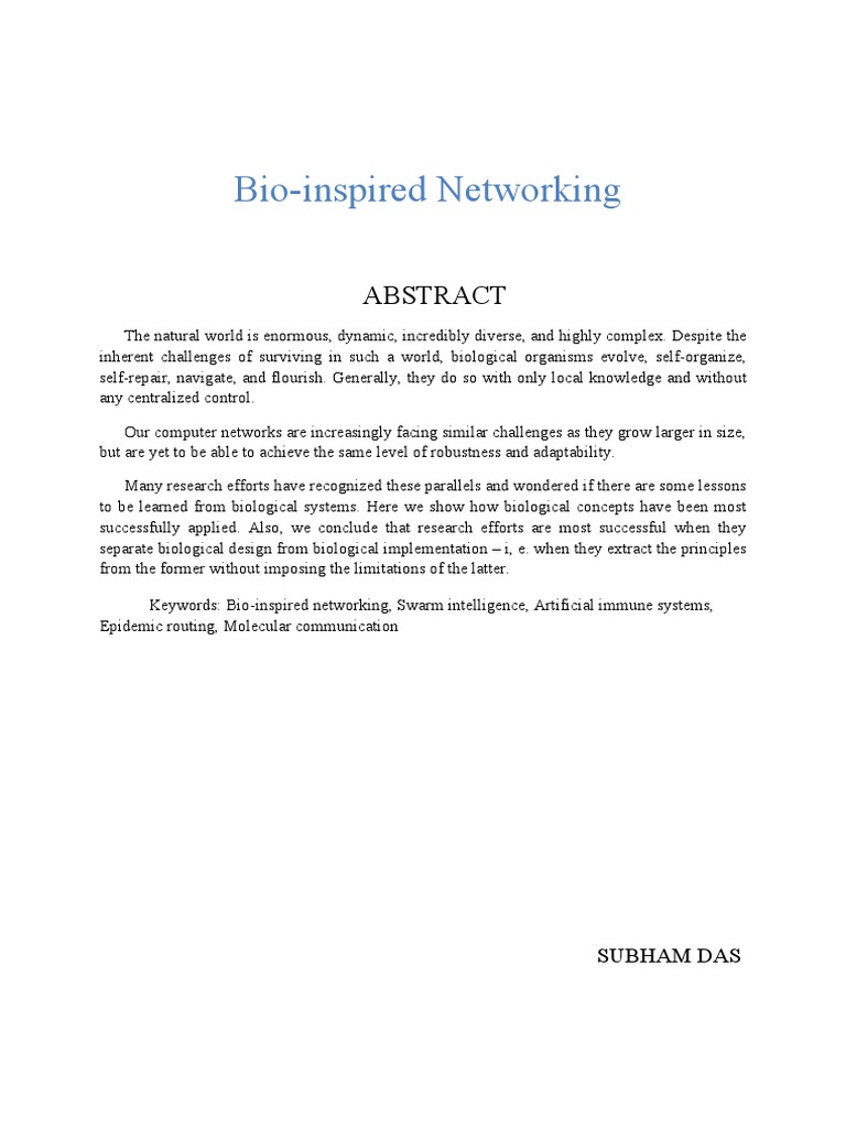 Bio-Inspired Networking | PDF | Routing | Wireless Ad Hoc Network