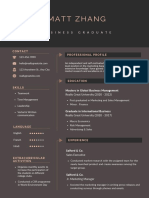 Grey and Pink Modern Corporate Resume