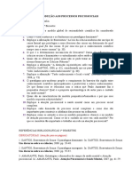 Disciplina: Introdução Aos Processos Psicossociais