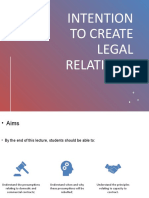Intention To Create Legal Relations