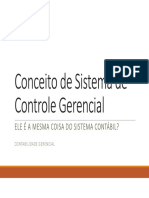 Conceito de Sistema de Controle Gerencial