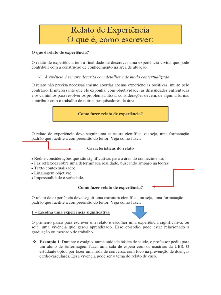 Como Elaborar Um Relato de Experiência | PDF | Experiência | Citação