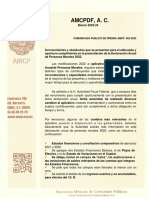 Comunicado Amcpdf Prensa - Marzo 2023 (Solicitud de Prorroga)