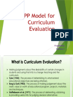 CIPP Model For Curriculum Evaluation