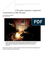 La Xenofobia en Ecuador Empuja A Migrantes Venezolanos A Salir Del País - The Ne