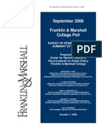 September 2008 Franklin & Marshall College Poll: Survey of Pennsylvanians Summary of Findings