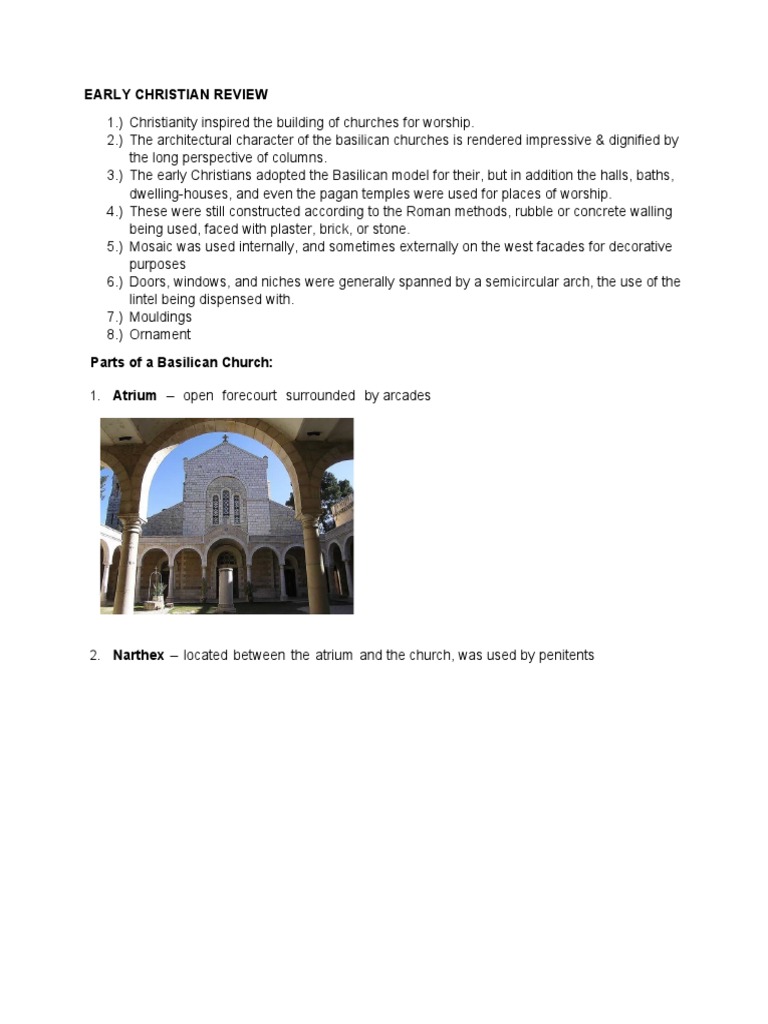 Early Christian Church Architecture | PDF | Church (Building) | Dome