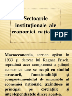 Sectoarele Institutionale Ale Economiei Nationale