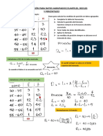 MEDIDAS DE POSICIÓN PARA DATOS AGRUPADOS cuartiles, deciles persentiles