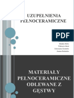 Uzupełnienia Pełnoceramiczne