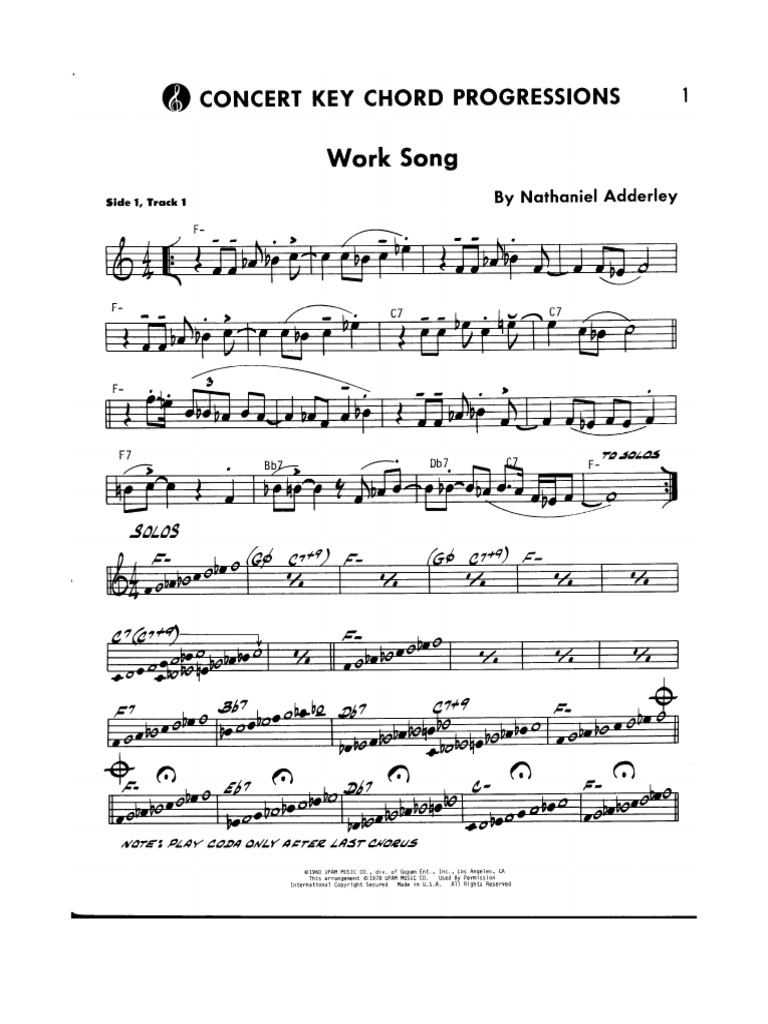 Work Song PDF