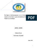 The Right To Self Determination Vis A VI PDF