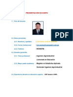 Presentación Del Docente PDF