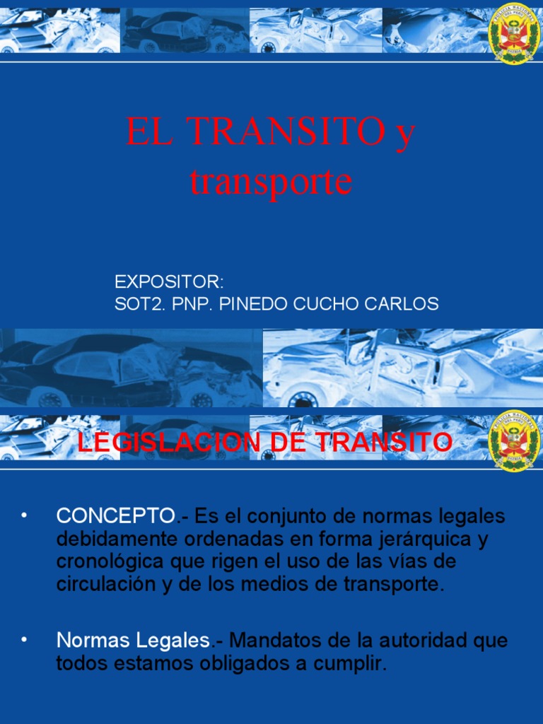 Legislación y Control del Tránsito Vehicular | PDF | Semáforo | Vehículos