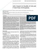 Knee Osteoarthritis Impact On Quality of Life Andeffectiveness of Total Knee Arthroplasty