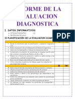 Informe de La Evaluacion Diagnostica